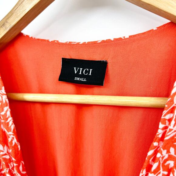 VICI Kissed by the Sun Boho Tie Front High Low Maxi Dress Women’s Small - Picture 7 of 9